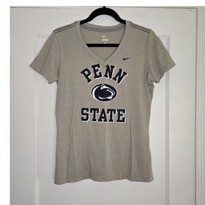 Nike Penn State Nittany Lions T Shirt Women's L Tan NCAA Graphic